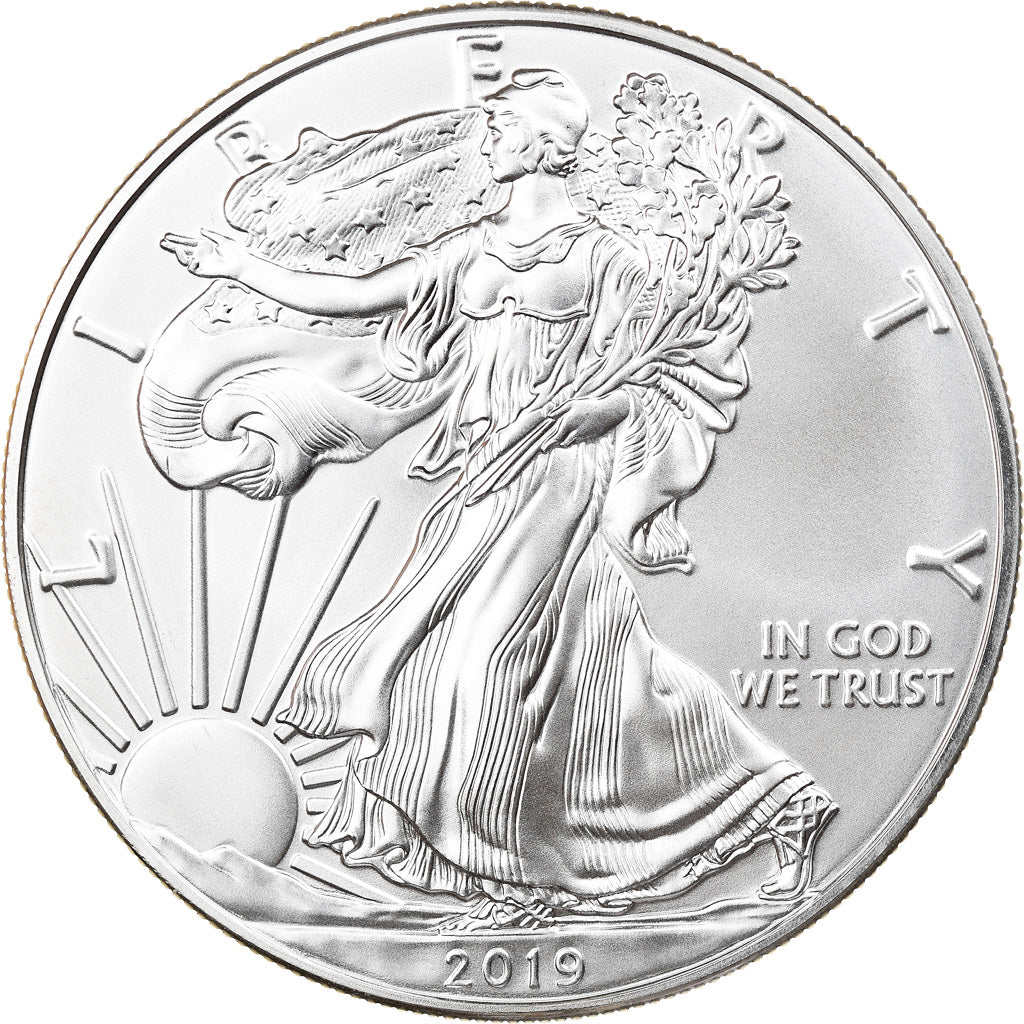 Coin, United States, Silver Eagle, Dollar, 2019, 1 Oz, MS(65-70), Silver
