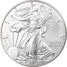 Coin, United States, Silver Eagle, Dollar, 2019, 1 Oz, MS(65-70), Silver