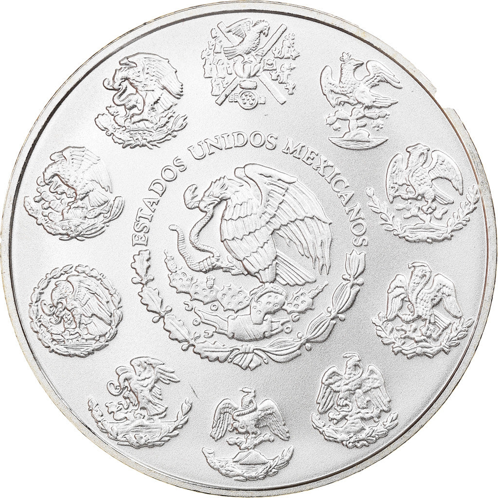 Coin, Mexico, Libertad, Onza, Troy Ounce of Silver, 2018, Bullion, MS(65-70)
