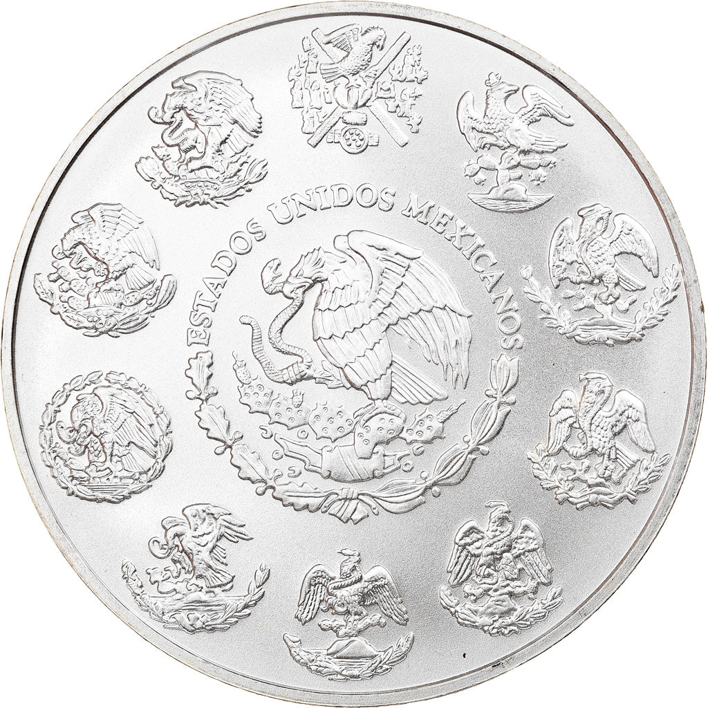 Coin, Mexico, Libertad, Onza, Troy Ounce of Silver, 2017, Bullion, MS(65-70)