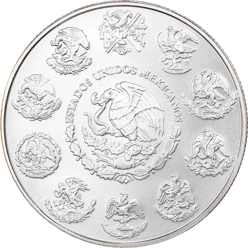 Coin, Mexico, Libertad, Onza, Troy Ounce of Silver, 2014, Bullion, MS(65-70)