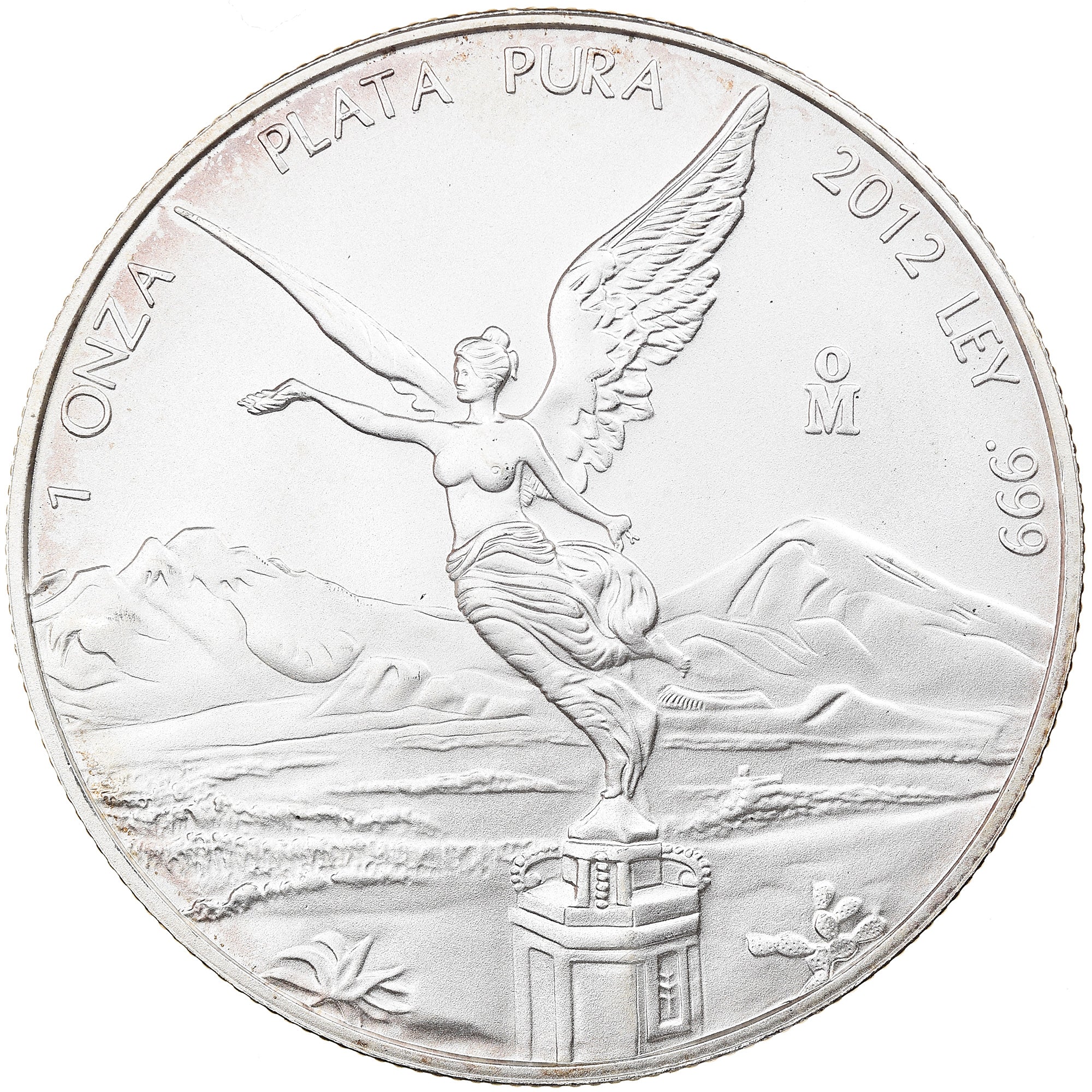 Coin, Mexico, Libertad, Onza, Troy Ounce of Silver, 2012, Bullion, MS(65-70)