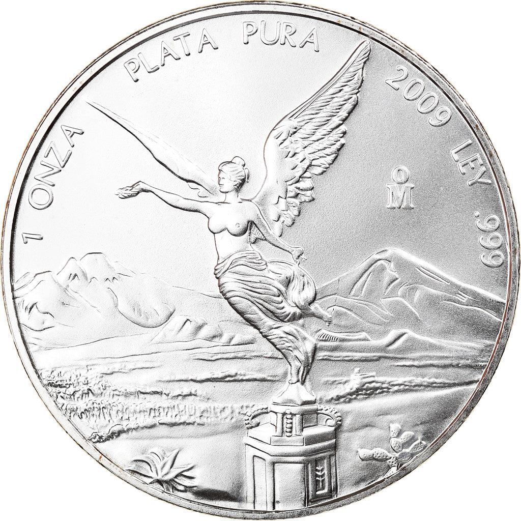 Coin, Mexico, Libertad, Onza, Troy Ounce of Silver, 2009, Bullion, MS(65-70)