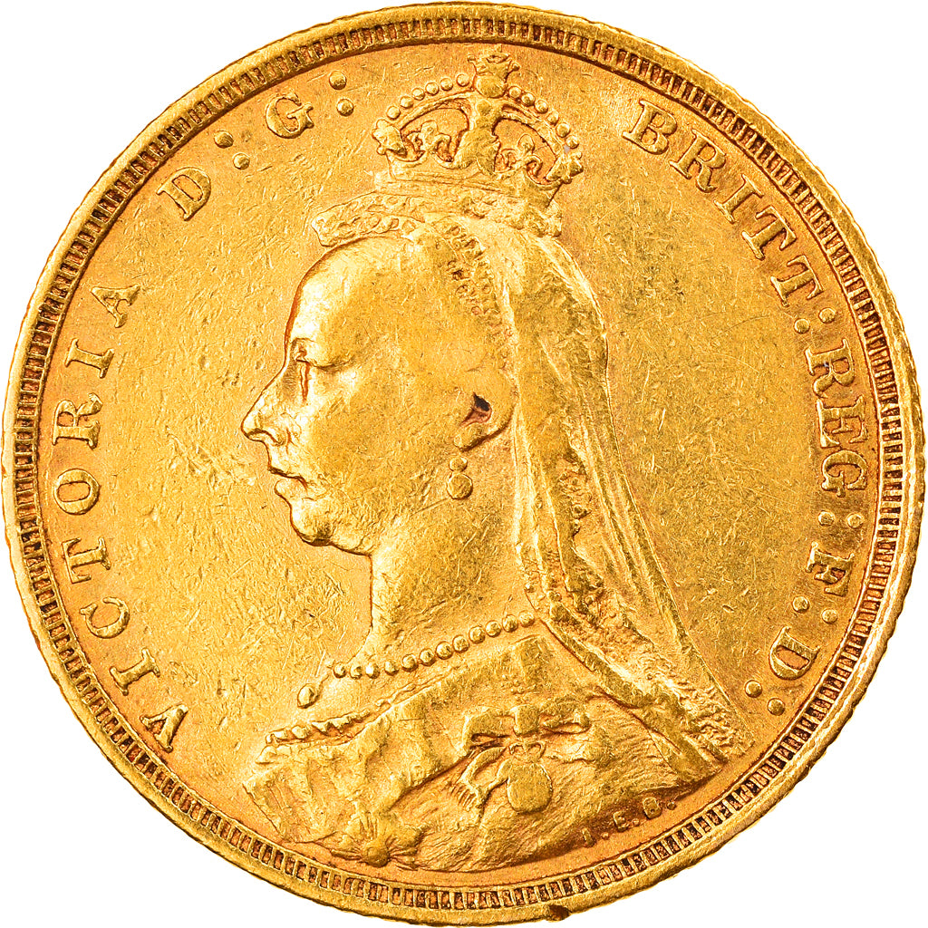 Coin, Australia, Victoria, Sovereign, 1891, Sydney, EF(40-45), Gold, KM:10