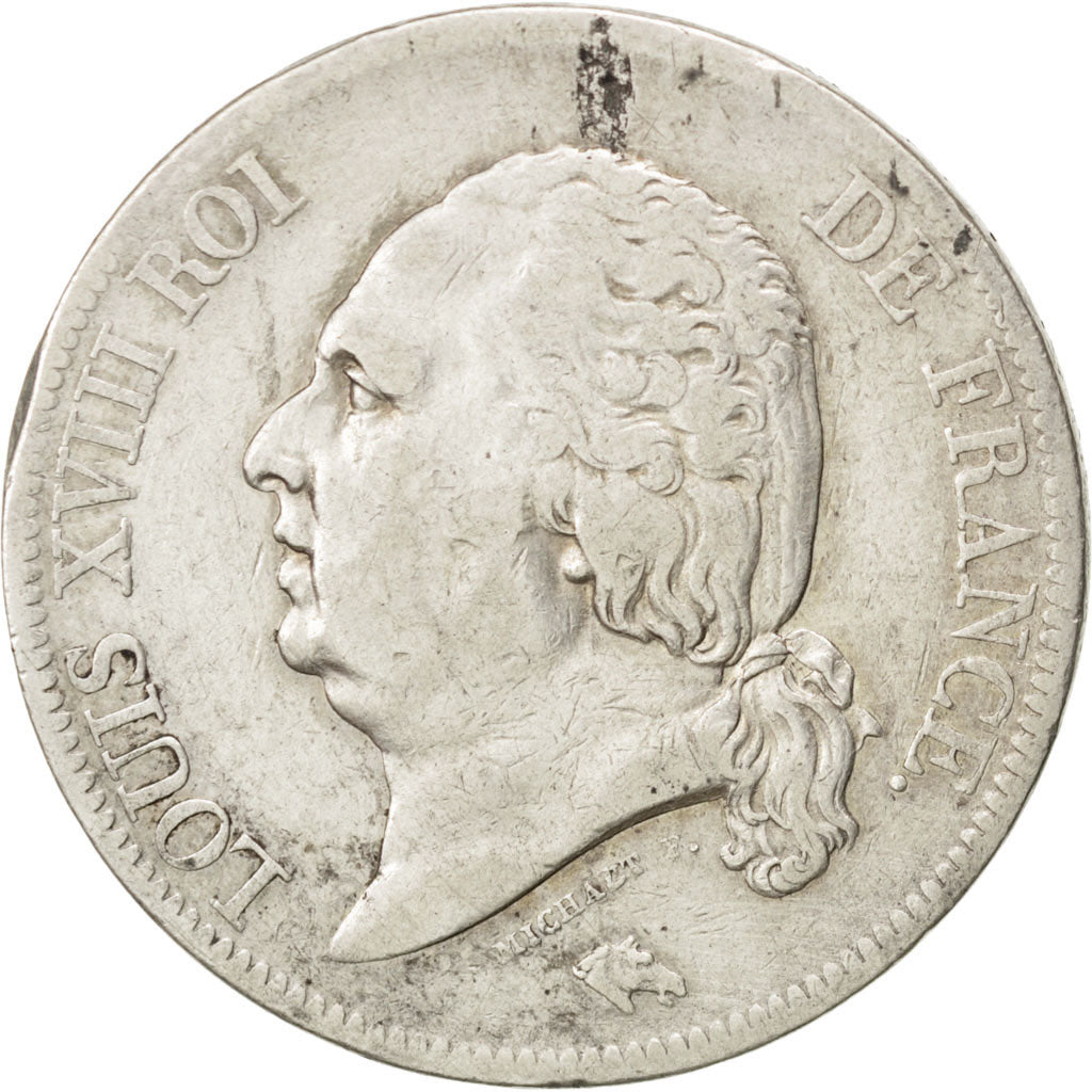 Louis XVIII, 5 Francs 1819 A, KM 711.1