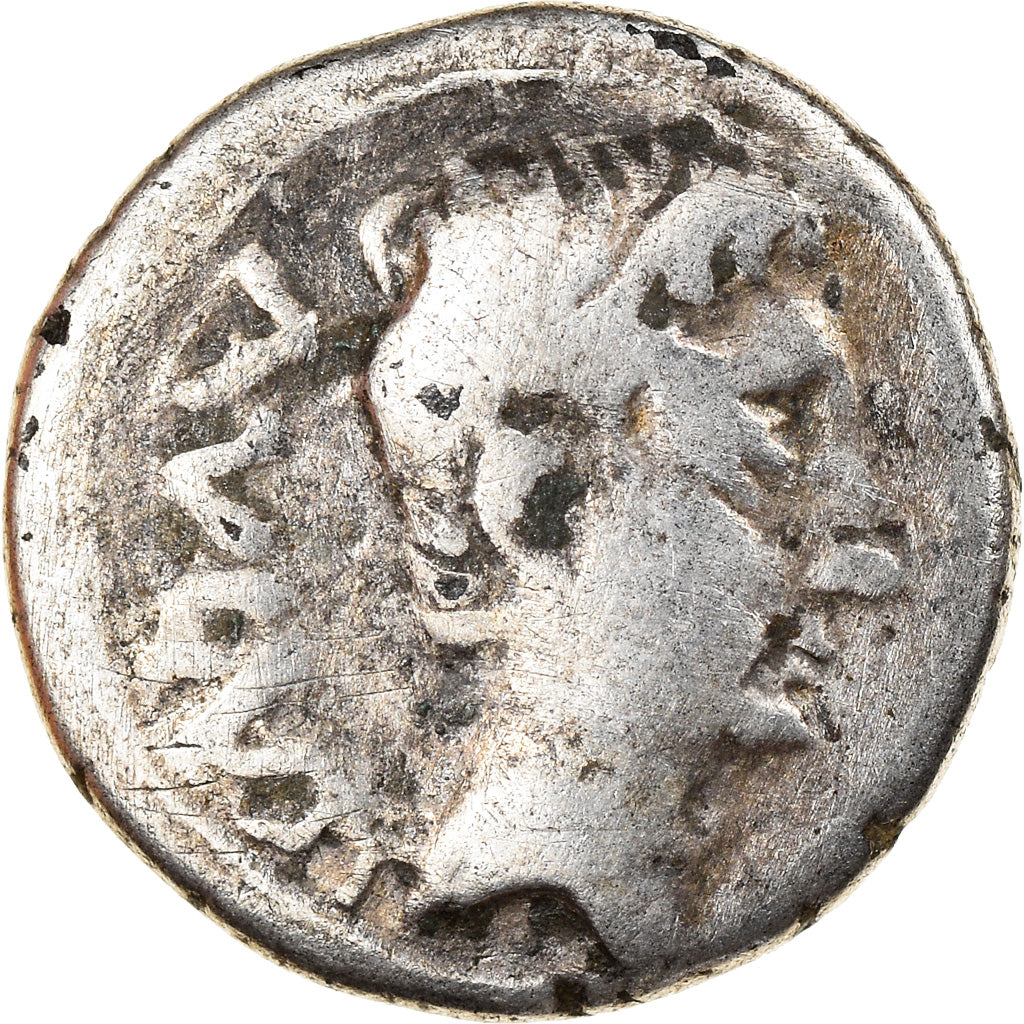 Coin, Augustus, Quinarius, 25-23 BC, Emerita, Fourrée, VF(30-35), Silver