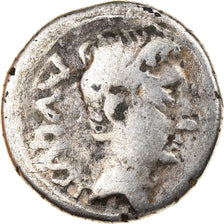 Coin, Augustus, Quinarius, 25-23 BC, Emerita, Fourrée, VF(30-35), Silver