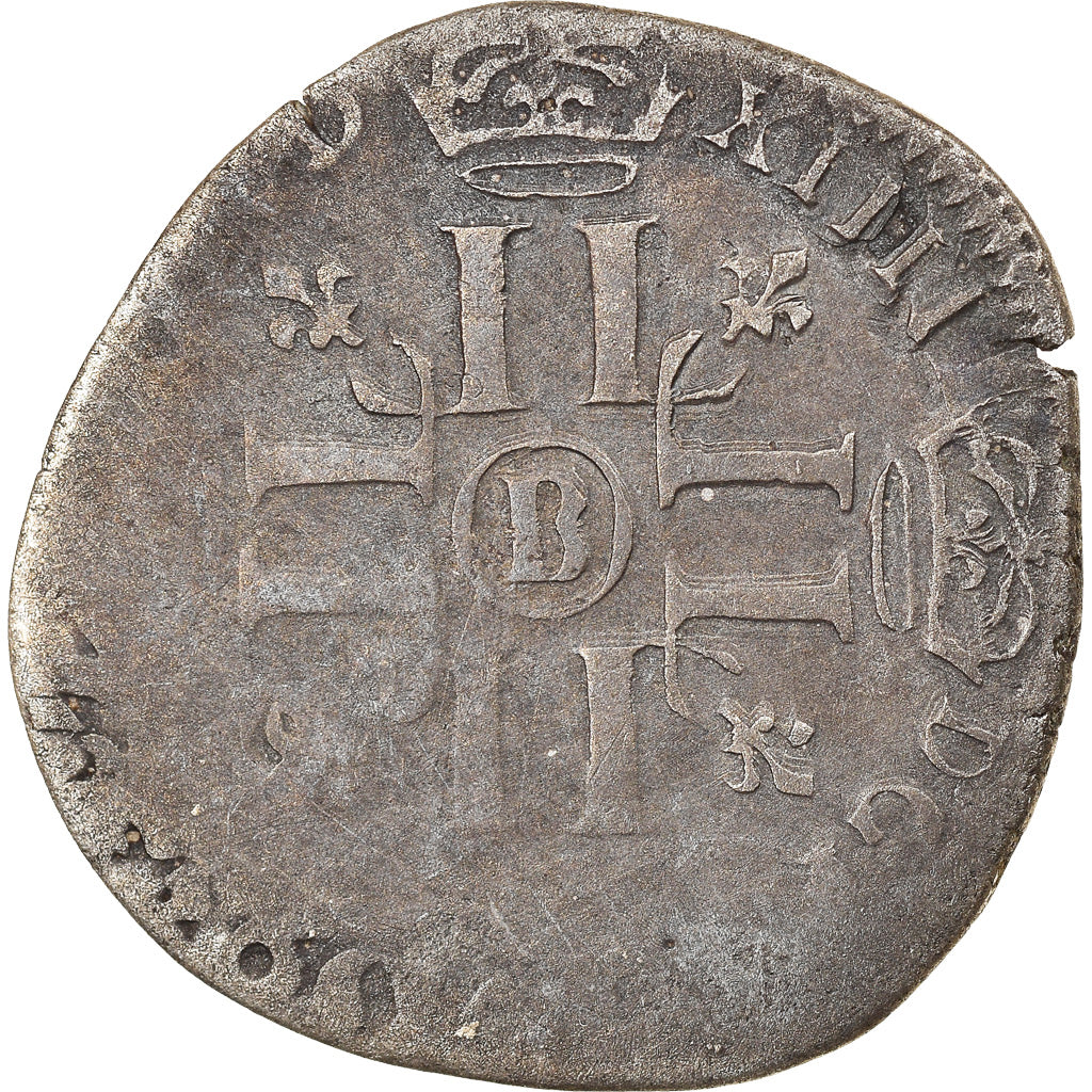 Munten, Frankrijk, Louis XIV, Quinzain aux 8 L, Uncertain date, Rouen, FR