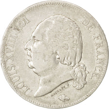 Moneda, Francia, Louis XVIII, Louis XVIII, 5 Francs, 1817, Paris, BC+, Plata