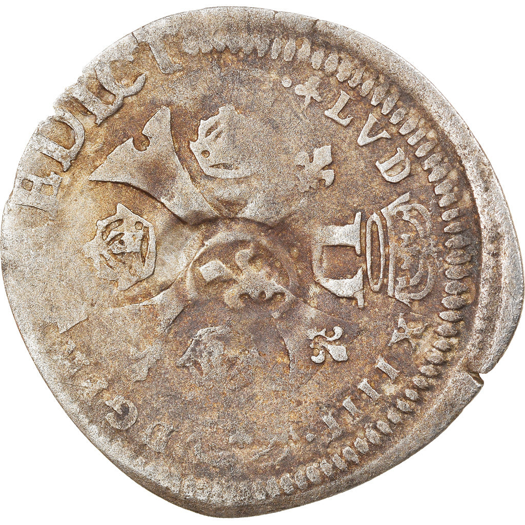 Monnaie, France, Louis XIV, Quinzain aux 8 L, 1692, Atelier incertain, B+