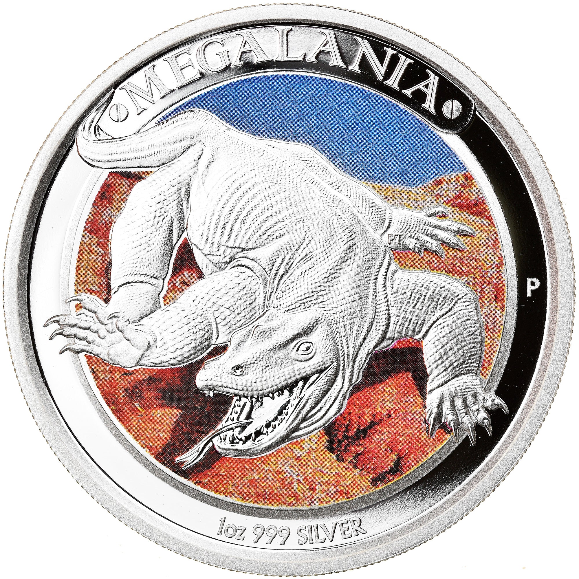 Coin, Australia, Megafauna - Megalania, 1 Dollar, 2014, 1 Oz, MS(65-70), Silver