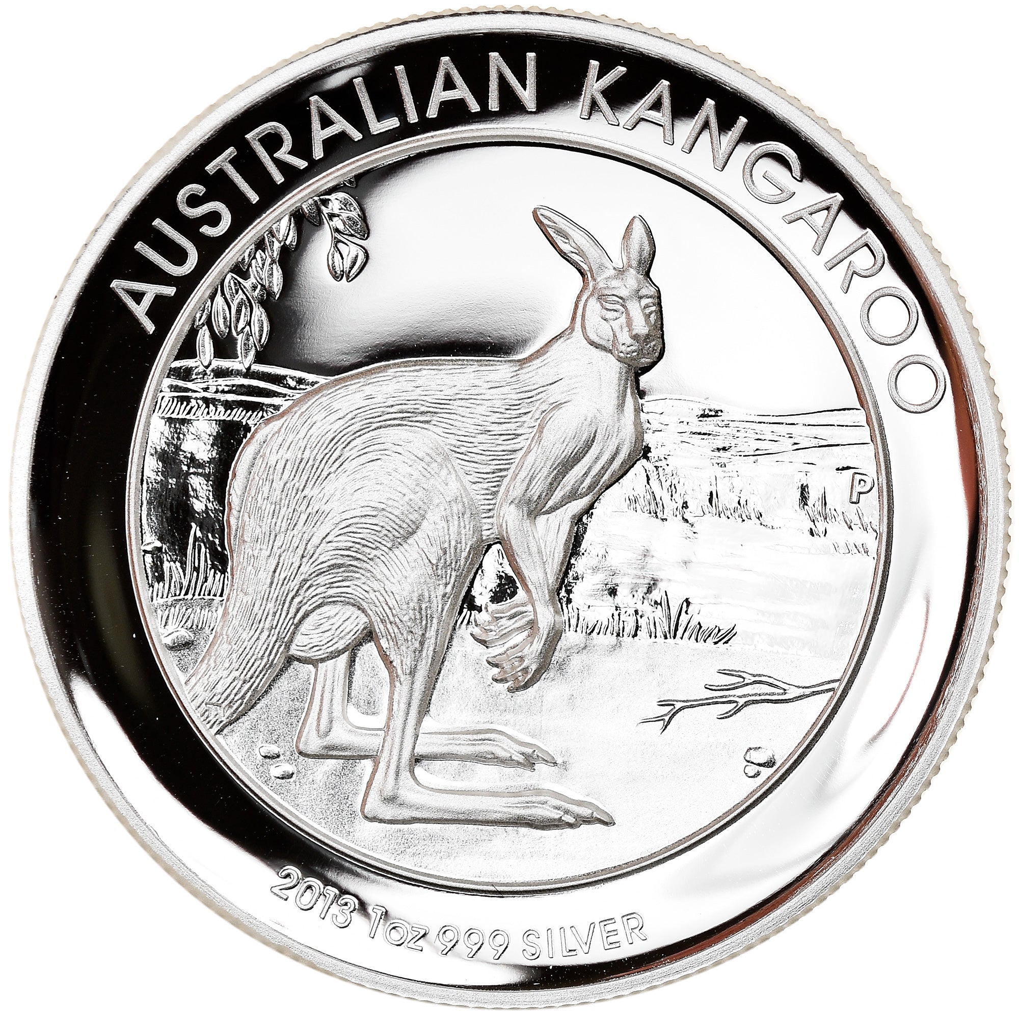 Coin, Australia, Kangaroo - High Relief, 1 Dollar, 2013, 1 Oz, MS(65-70), Silver