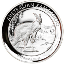 Coin, Australia, Kangaroo - High Relief, 1 Dollar, 2013, 1 Oz, MS(65-70), Silver