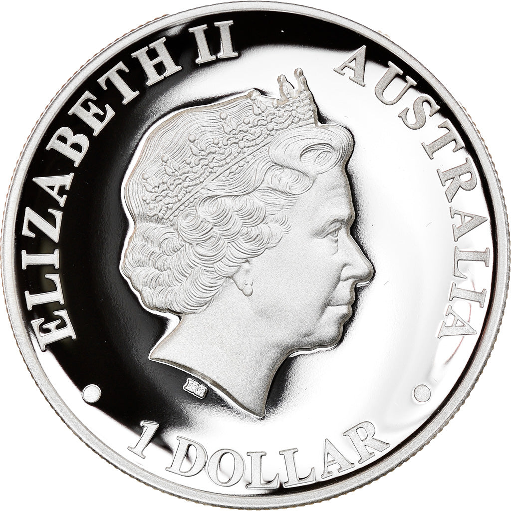 Coin, Australia, Kangaroo - High Relief, 1 Dollar, 2014, 1 Oz, MS(65-70), Silver