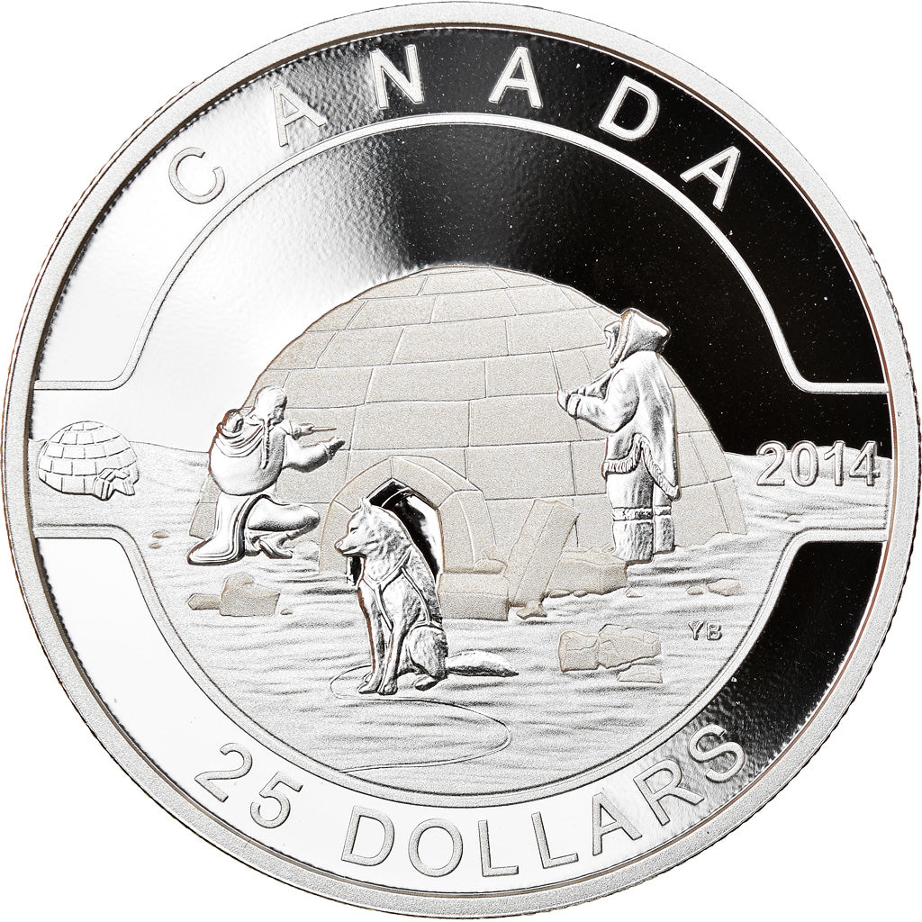 Münze, Australien, Elizabeth II, O Canada - The Igloo, 25 Dollars, 2014, STGL