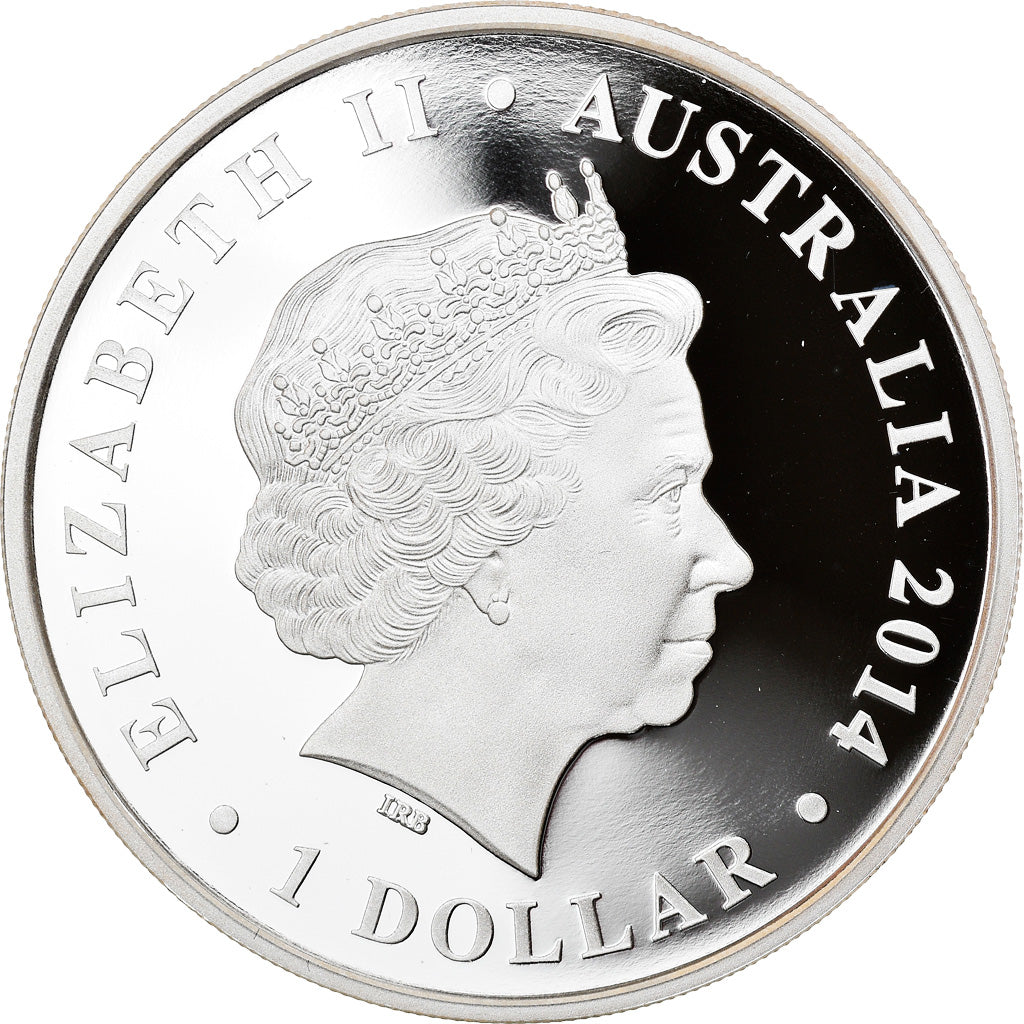 Coin, Australia, Megafauna - Diprotodon, 1 Dollar, 2014, 1 Oz, MS(65-70), Silver