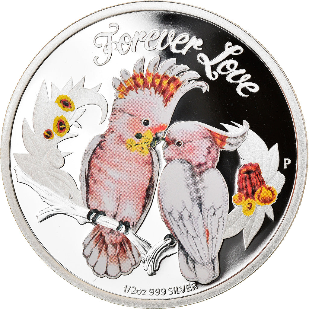 Coin, Tuvalu, Forever Love, 50 Cents, 2014, 1/2 Oz, MS(65-70), Silver