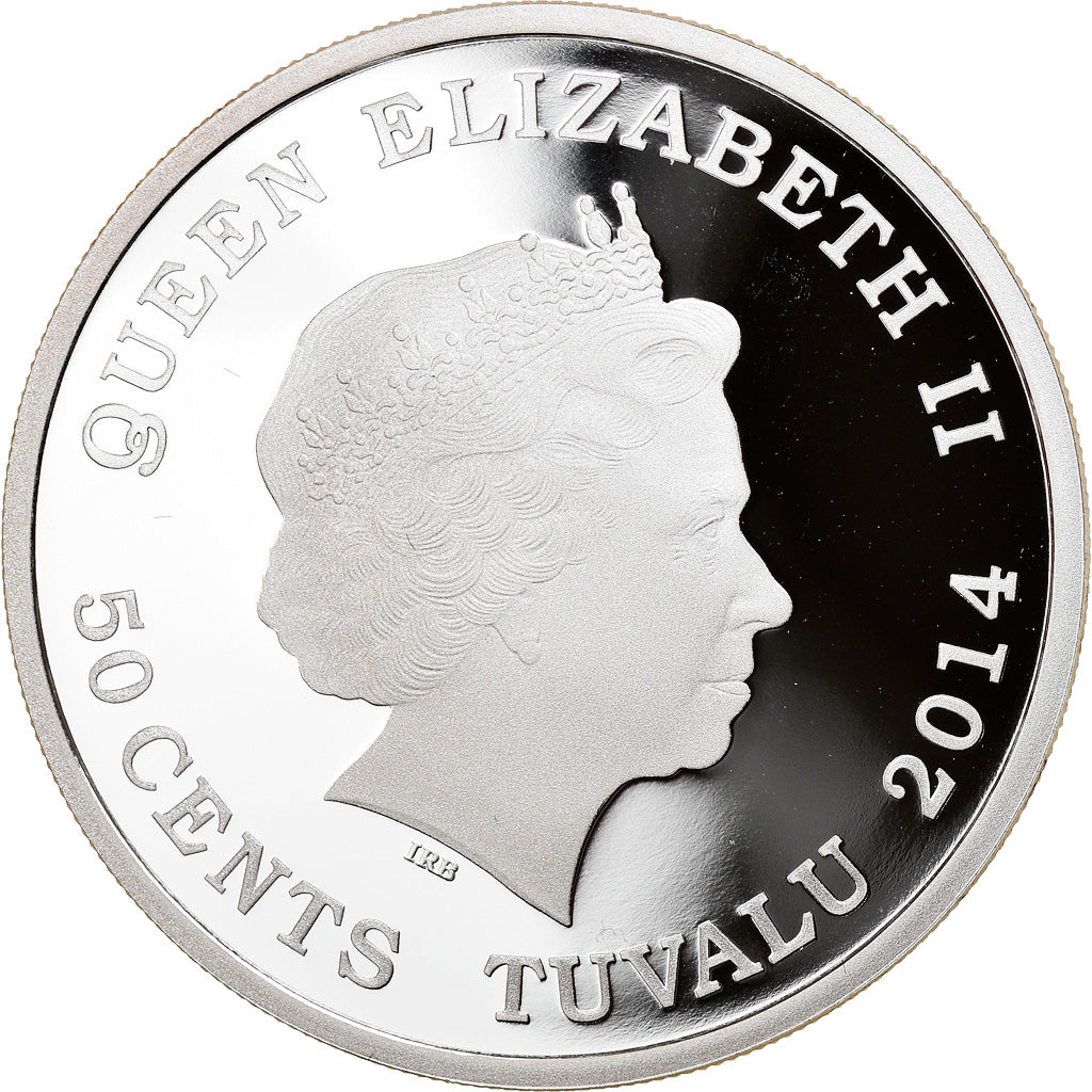 Coin, Tuvalu, Forever Love, 50 Cents, 2014, 1/2 Oz, MS(65-70), Silver