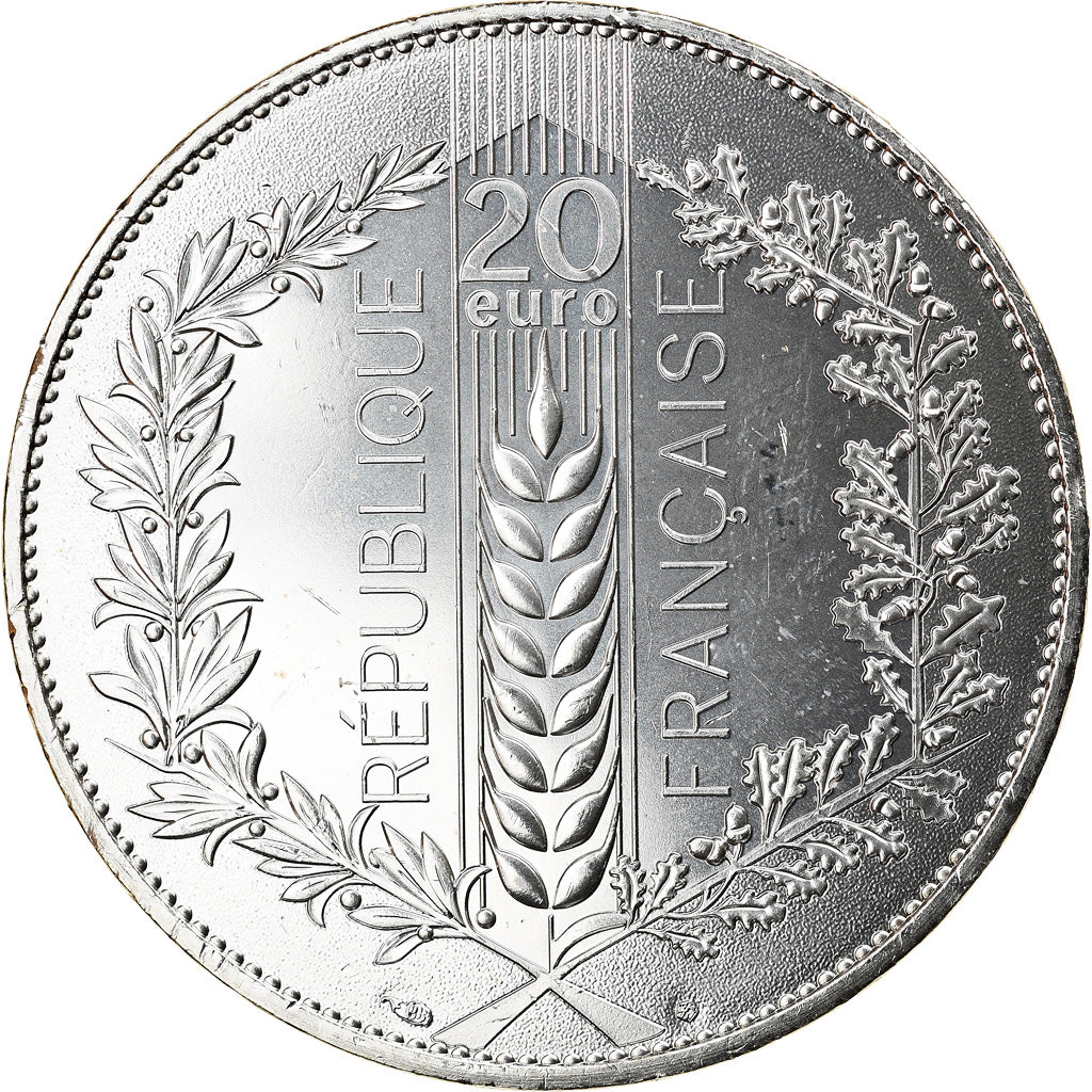 France, 20 Euro, Le Chêne, 2020, Paris, MS(65-70), Silver