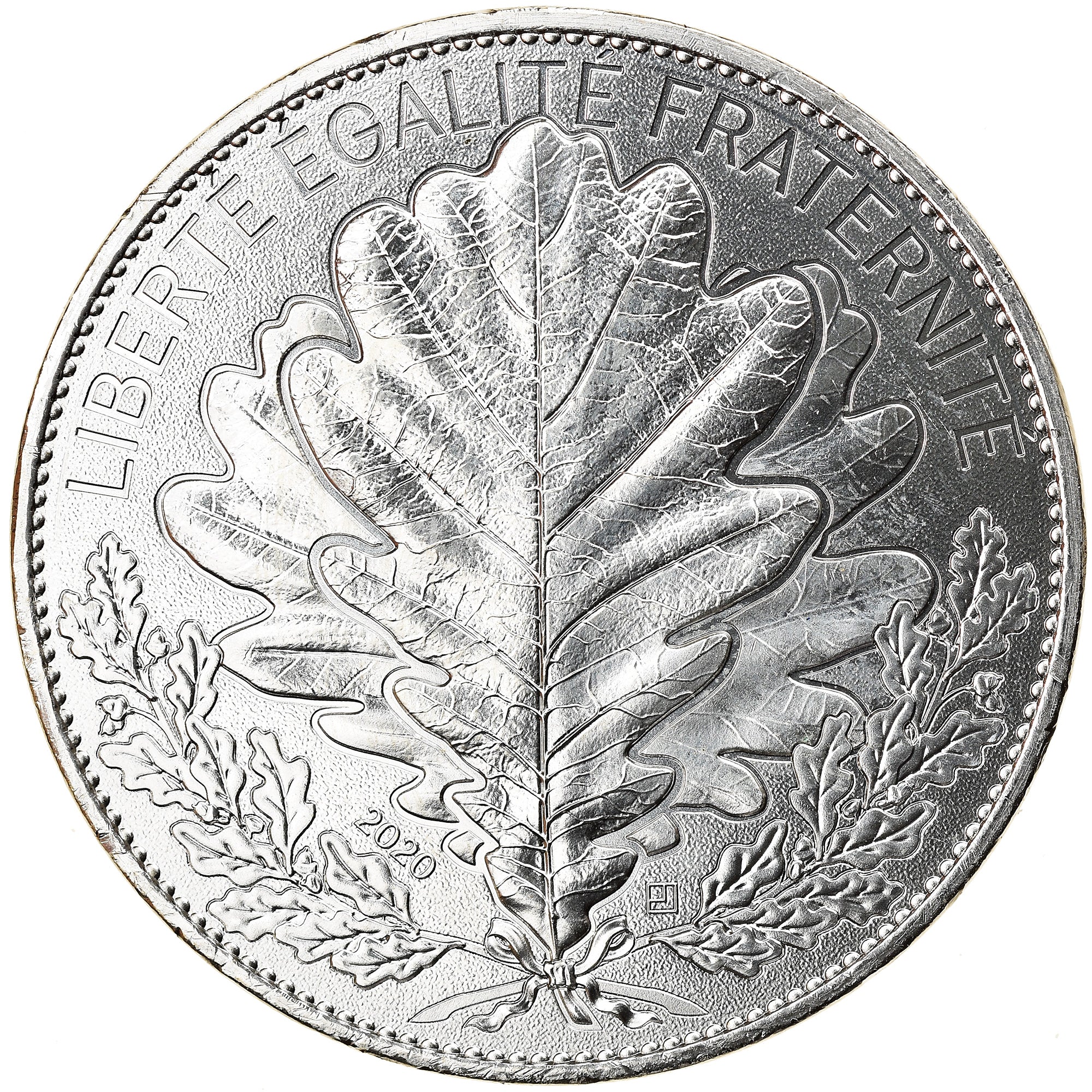 France, 20 Euro, Le Chêne, 2020, Paris, MS(65-70), Silver