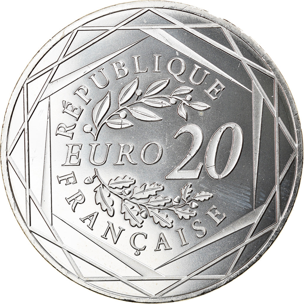 France, 20 Euro, Marianne, Fraternité, 2019, Paris, MS(63), Silver