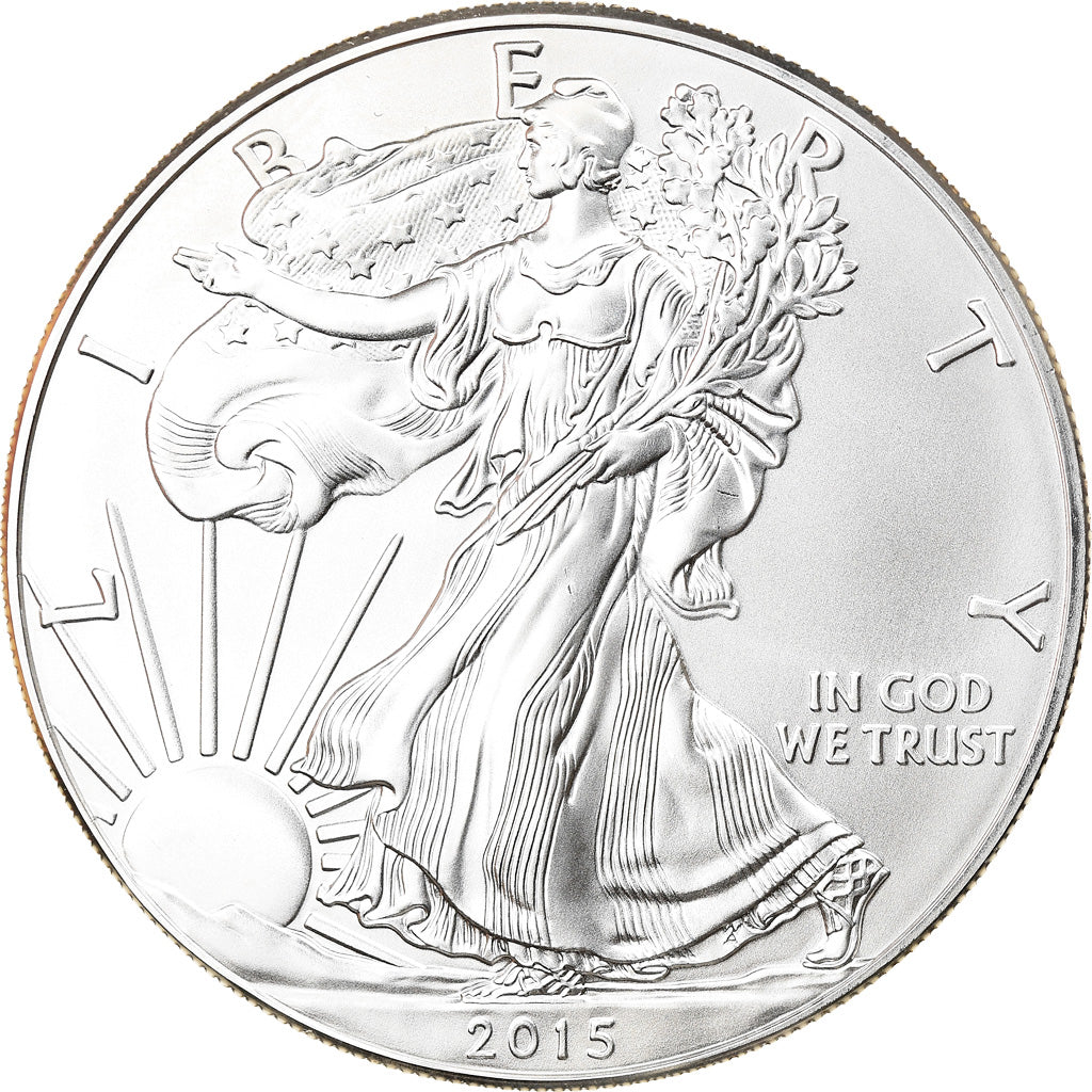 Coin, United States, Silver Eagle, Dollar, 2015, 1 Oz, MS(65-70), Silver