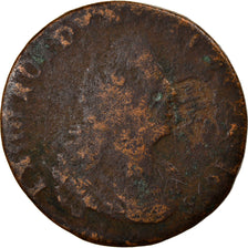 Monnaie, France, Louis XIV, Liard de France, 1693, Amiens, B+, Argent