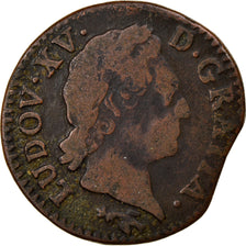 Moneta, Francia, Louis XV, 1/2 Sol, 1770, Besançon, MB, Rame, Gadoury:275