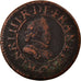 Moneta, Francia, Henri III, Denier Tournois, Paris, MB, Rame, CGKL:90