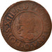 Moneta, Francia, Louis XIII, Double Tournois, 1625, Riom, B, Rame, CGKL:426