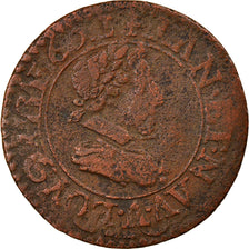 Moneta, Francia, Louis XIII, Double Tournois, 1621, Paris, Double-strike, MB