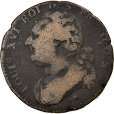 Münze, Frankreich, Louis XVI, 12 Deniers, 1791, Paris, S, Bronze, Gadoury:15