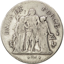 Consulat, 5 Francs Union et Force An 11 A, KM 639.1