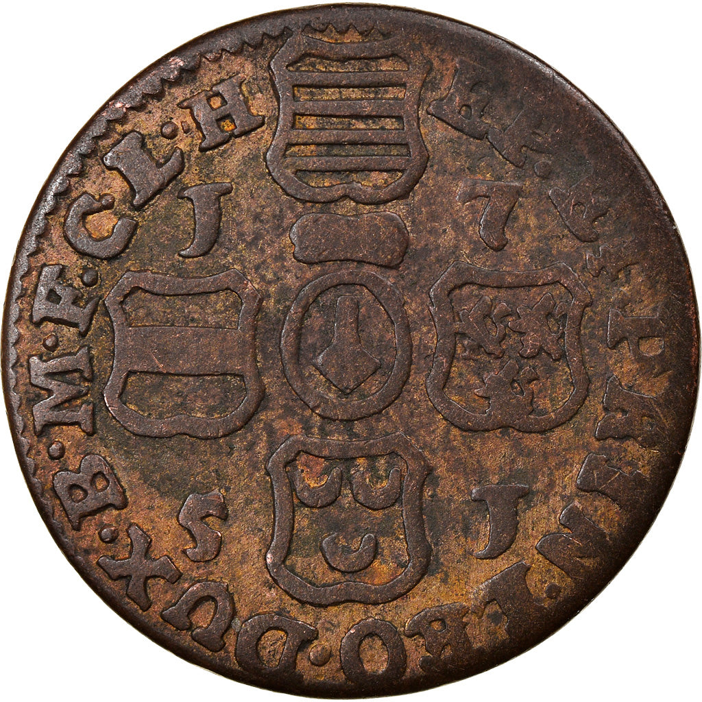 Monnaie, LIEGE, John Theodore, Liard, 1751, Liege, TB+, Cuivre, KM:155