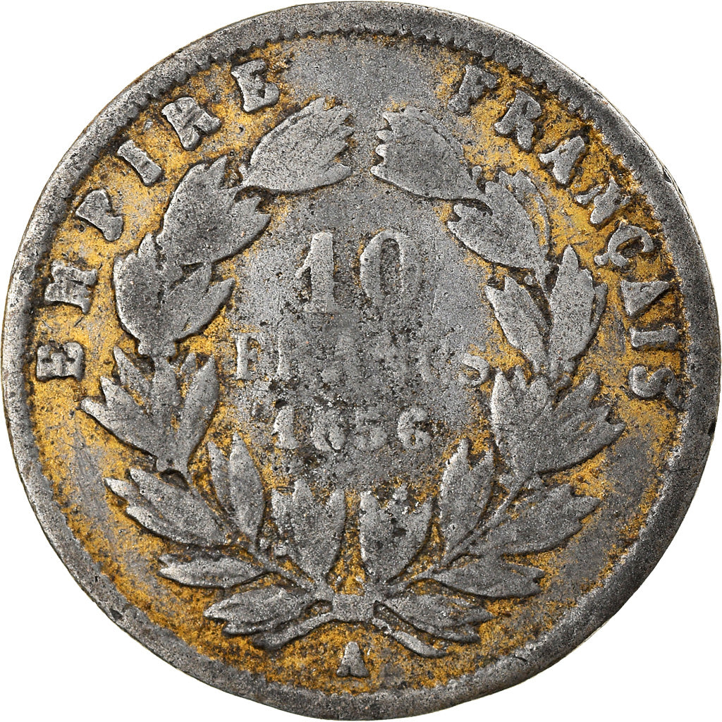 Coin, France, Napoleon III, 10 Francs, 1856, Paris, Contemporary forgery
