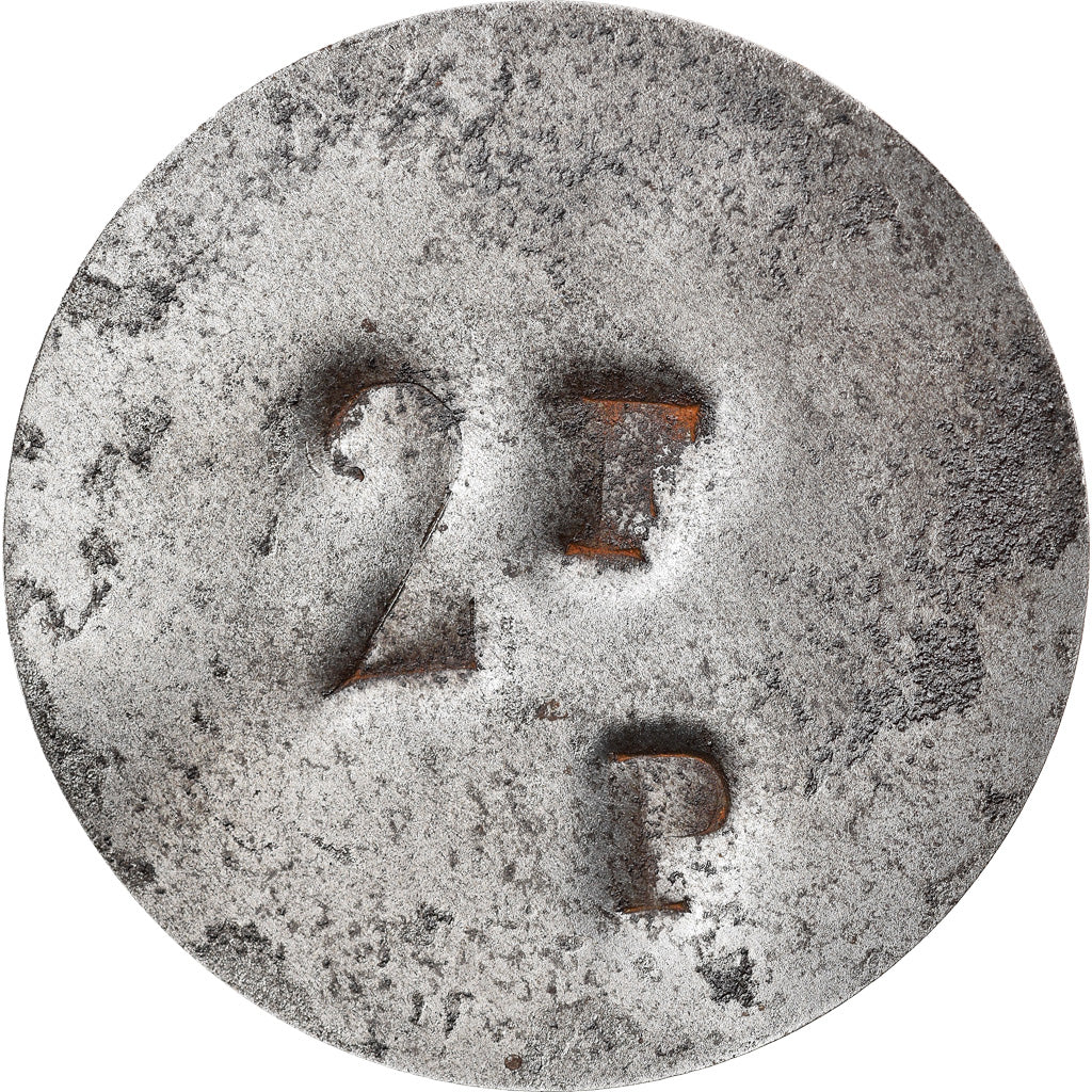 Munten, Frankrijk, P (Countermark), Uncertain Mint, 2 Francs, ZF, Iron