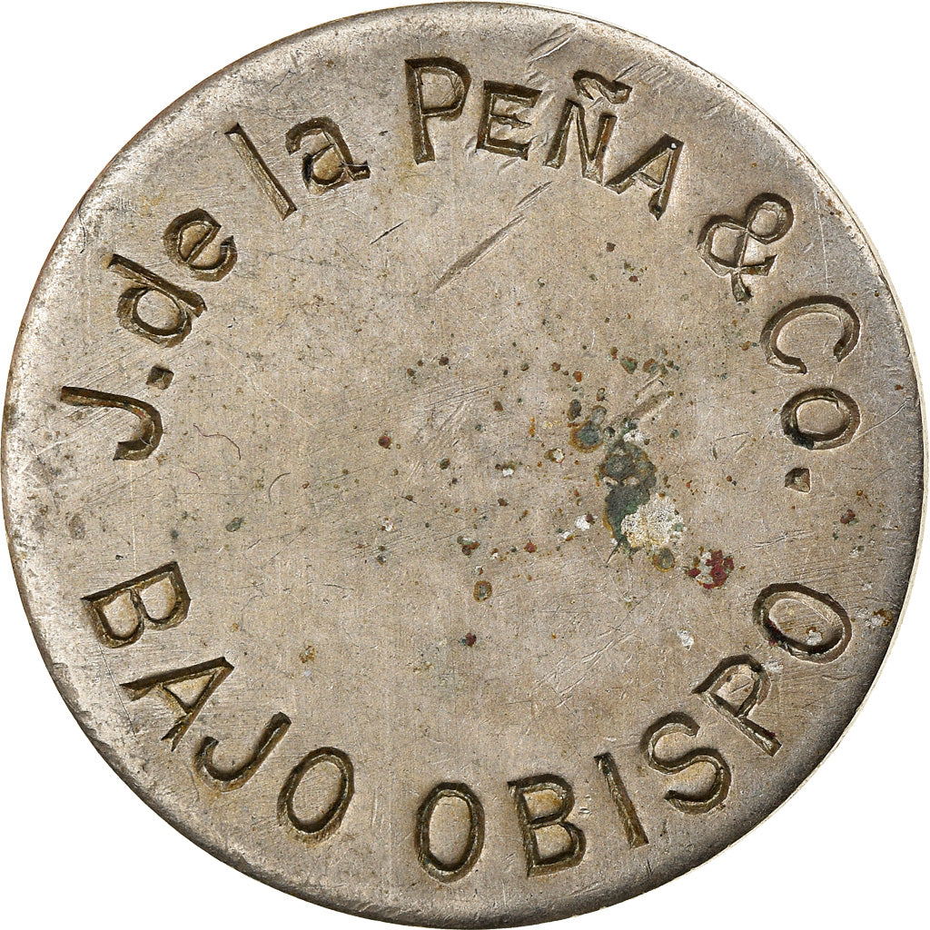 Coin, Panama, J. de la PEÑA & Co, BAJO OBISPO, 5 Centavos, EF(40-45)