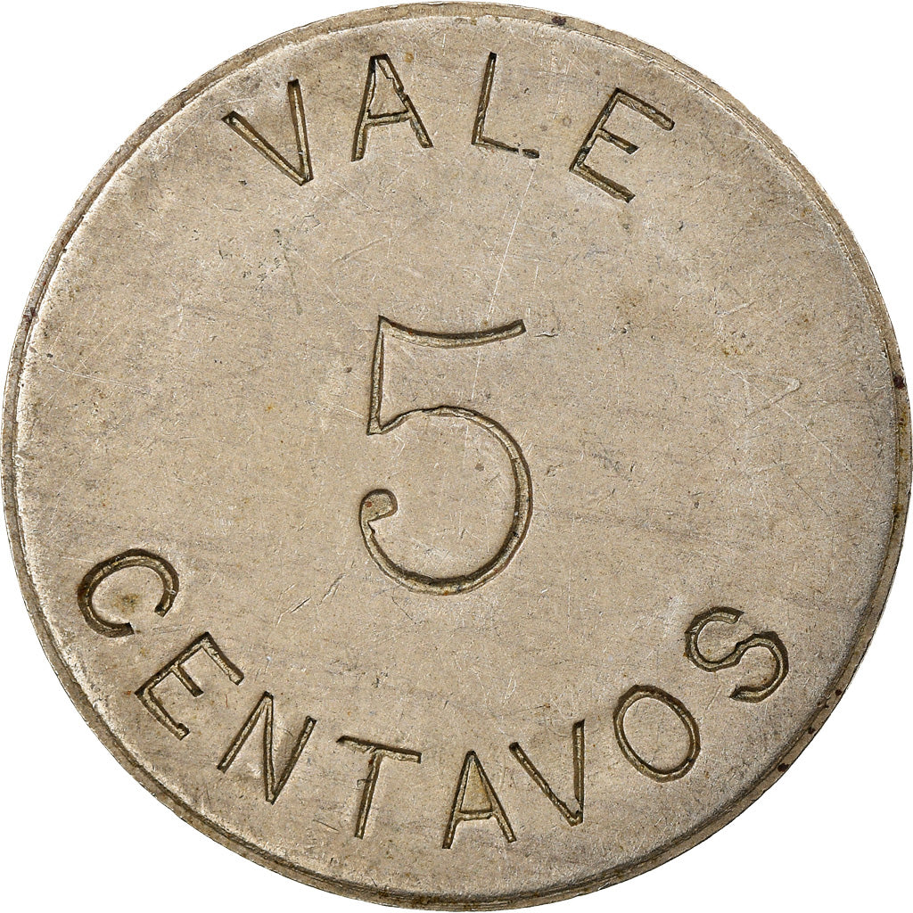 Coin, Panama, J. de la PEÑA & Co, BAJO OBISPO, 5 Centavos, EF(40-45)