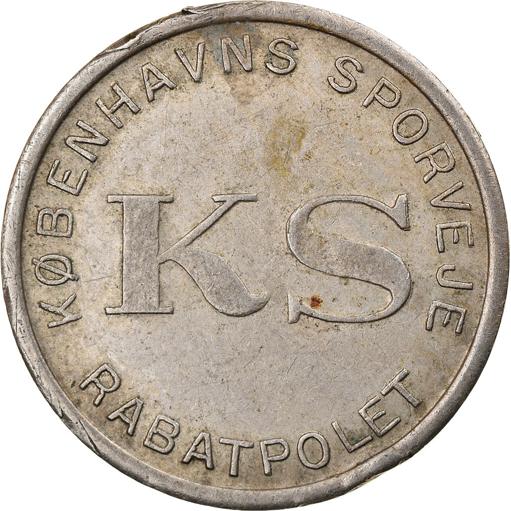 Dänemark, Token, Københavns Sporveje Rabatpolet, SS, Maillechort