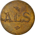 Coin, France, A. L. S, 10 Centimes, EF(40-45), Brass