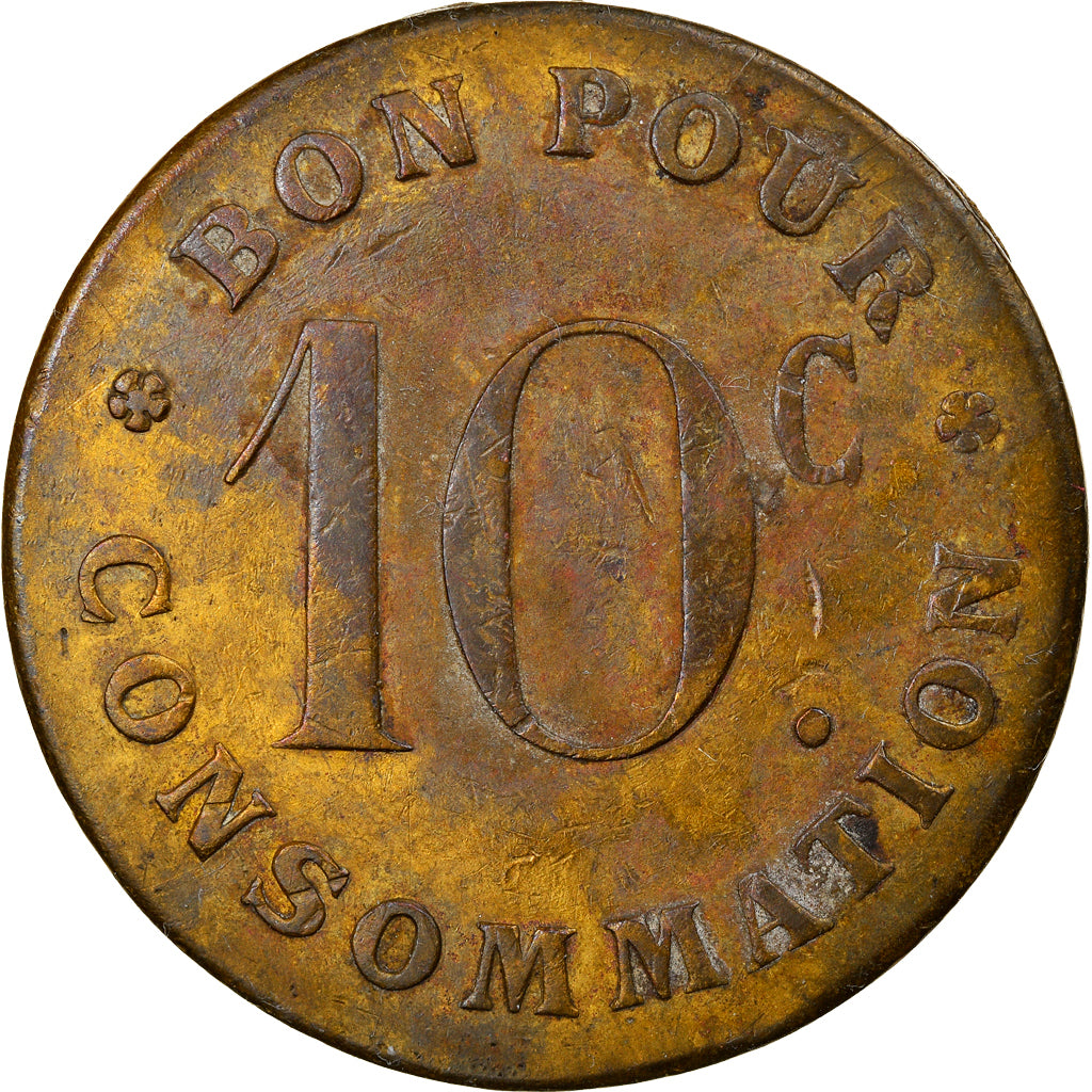 Coin, France, A. L. S, 10 Centimes, EF(40-45), Brass