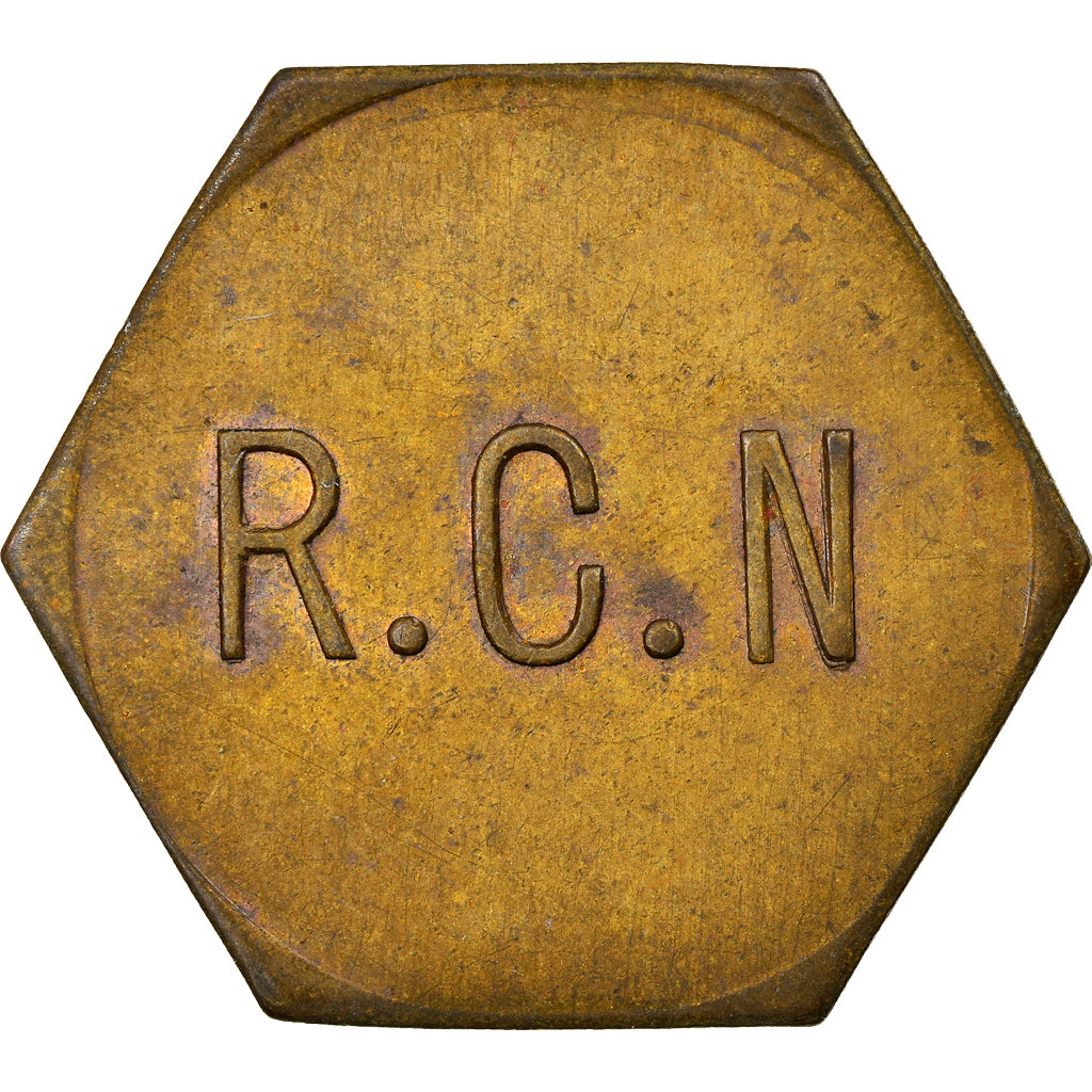 Coin, France, R. C. N, Uncertain Mint, 50 Centimes, EF(40-45), Brass