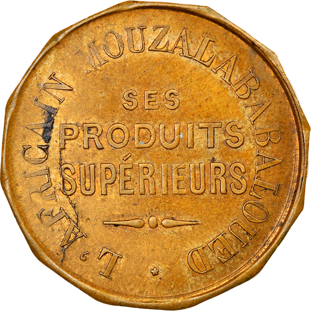 Argélia, Advertising Token, L'africain Mouzalababaloued, AU(55-58), Latão
