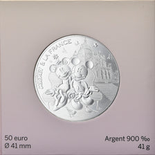 France, Monnaie de Paris, 50 Euro, Mickey (Montmartre), 2018, Paris, FDC, Argent