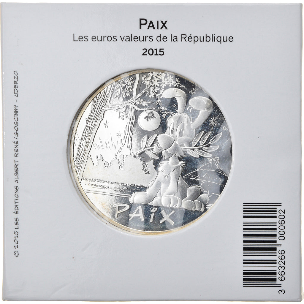 France, Monnaie de Paris, 50 Euro, Astérix, Paix, 2015, Paris, MS(65-70)