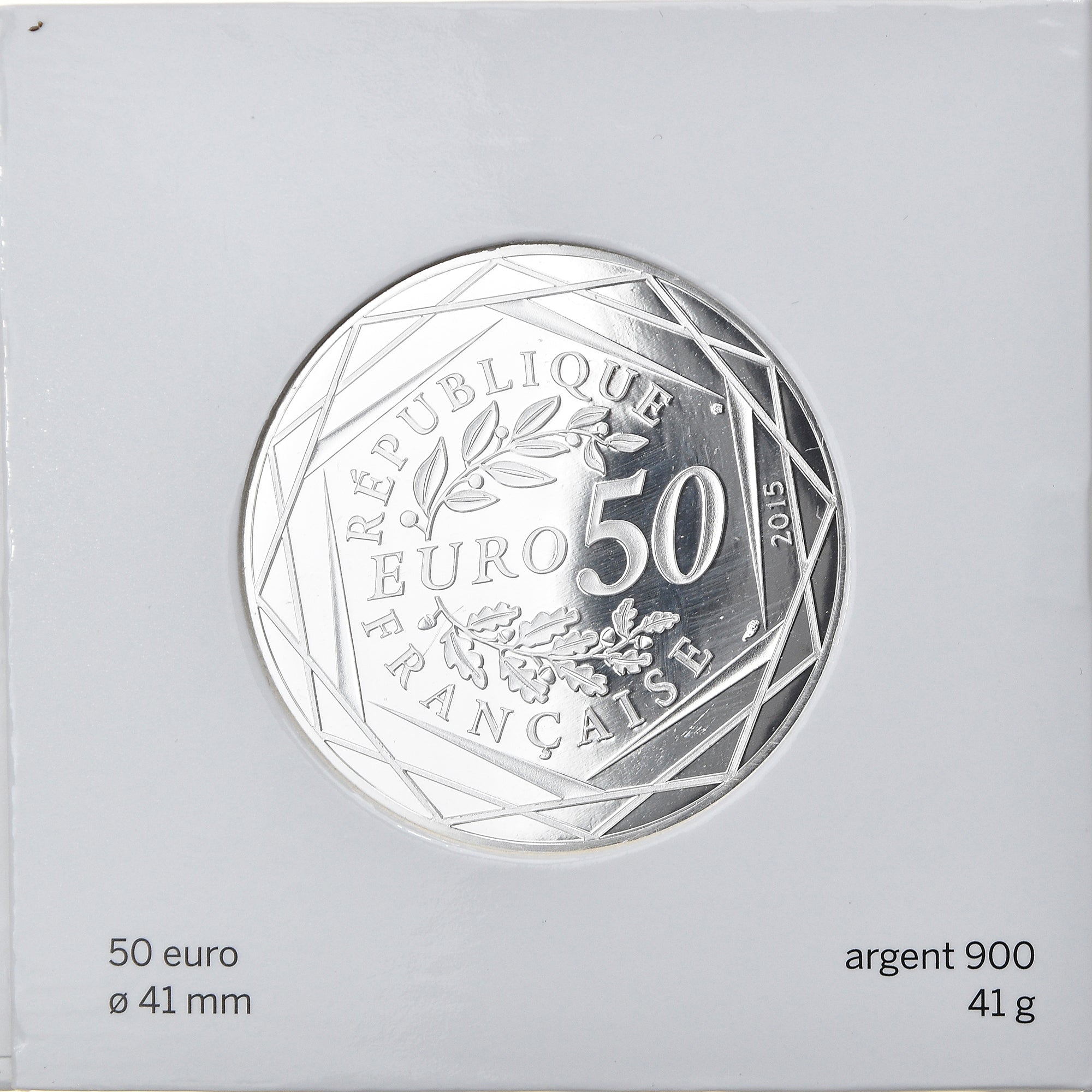 France, Monnaie de Paris, 50 Euro, Astérix, Paix, 2015, Paris, MS(65-70)