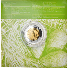 Luxembourg, 5 Euro, Roseau, Phragmites australis, 2018, MS(65-70), Silver &