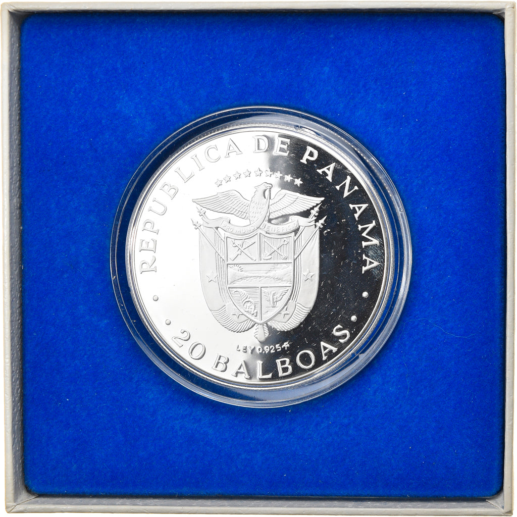 Münze, Panama, 20 Balboas, 1975, U.S. Mint, Proof, STGL, Silber, KM:31