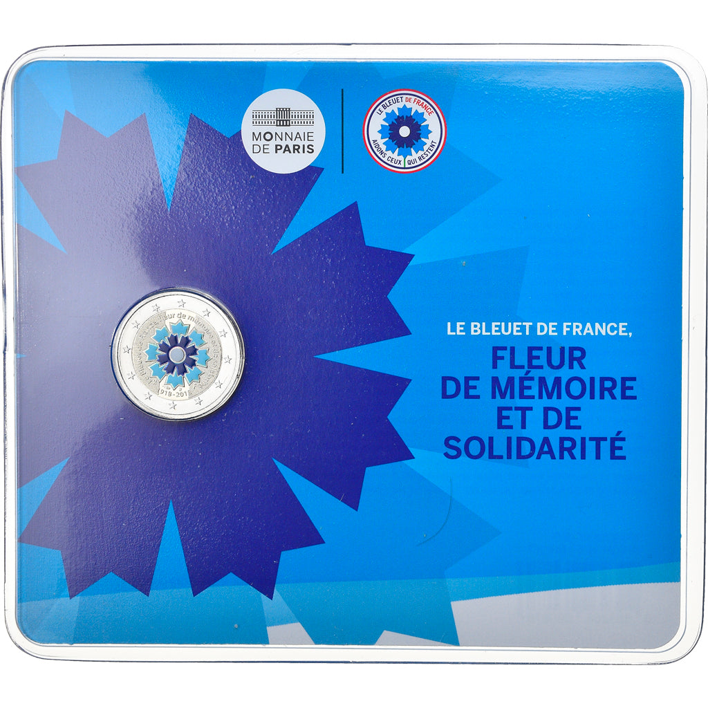 Francia, Monnaie de Paris, 2 Euro, Le Bleuet de France, 2018, BU, FDC