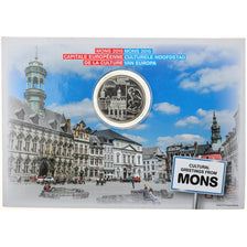 Belgio, 5 Euro, Mons capitale europeenne de la culture, 2015, FDC, Rame-nichel